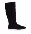 Dolce & Gabbana Black Xiangao Lamb Fur Leather Boots Shoes In Black
