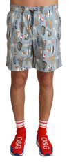 DOLCE & GABBANA DOLCE & GABBANA ELEGANT SEASHELL PRINT SWIM MEN'S TRUNKS