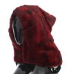 DOLCE & GABBANA DOLCE & GABBANA BORDEAUX HAMSTER FUR CROCHET HOOD SCARF WOMEN'S HAT