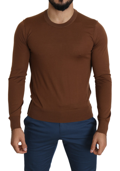 Dolce & Gabbana Cashmere Turtle-neck Sweater In Brown