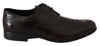 Dolce & Gabbana Brown Leather Broques Oxford Wingtip Shoes In Brown