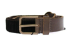 Dolce & Gabbana Elegant Leather-cotton Fusion Men's Belt In Brown