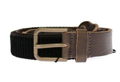 DOLCE & GABBANA DOLCE & GABBANA ELEGANT LEATHER-COTTON FUSION MEN'S MEN'S BELT