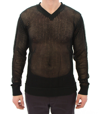 DOLCE & GABBANA DOLCE & GABBANA DARK GREEN RUNWAY NETZ PULLOVER NETTED MEN'S SWEATER