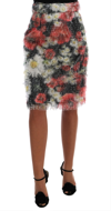 DOLCE & GABBANA DOLCE & GABBANA FLORAL PATTERNED PENCIL STRAIGHT WOMEN'S SKIRT