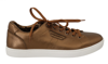 DOLCE & GABBANA DOLCE & GABBANA GOLD LEATHER MENS CASUAL MEN'S SNEAKERS