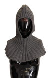 Dolce & Gabbana Gray 100% Cashmere Knitted Wrap One Size Scarf In Gray
