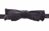 Dolce & Gabbana Gray Black Wool Silk Bow Tie In Black