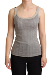 DOLCE & GABBANA DOLCE & GABBANA CHIC SLEEVELESS GRAY TANK WOMEN'S TOP