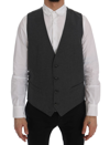 DOLCE & GABBANA DOLCE & GABBANA GRAY STAFF COTTON RAYON MEN'S VEST