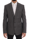 DOLCE & GABBANA DOLCE & GABBANA GRAY WOOL MARTINI SLIM MEN'S BLAZER