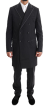 DOLCE & GABBANA DOLCE & GABBANA GRAY WOOL STRETCH 3 PIECE TWO BUTTON MEN'S SUIT