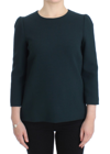 DOLCE & GABBANA DOLCE & GABBANA GREEN 3/4 SLEEVE WOOL WOMEN'S BLOUSE