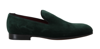 DOLCE & GABBANA DOLCE & GABBANA GREEN SUEDE LEATHER SLIPPERS WOMEN'S LOAFERS