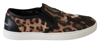 Dolce & Gabbana Leather Leopard #dgfamily Loafers Shoes In Brown