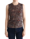 Dolce & Gabbana Multicolor Print Knit Top Wool T-shirt In Multicolor