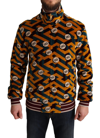 Dolce & Gabbana Multicolor Velvet Dg Logo Mens Sweater Jacket In Multicolor