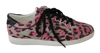 DOLCE & GABBANA DOLCE & GABBANA PINK LEOPARD PRINT TRAINING LEATHER FLAT WOMEN'S SNEAKERS