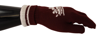 Dolce & Gabbana Elegant Red Cashmere Gloves With Crown Motif In Red