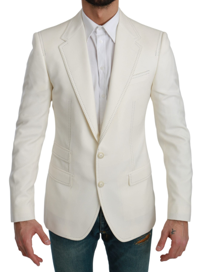 DOLCE & GABBANA DOLCE & GABBANA ELEGANT SLIM FIT VIRGIN WOOL MEN'S BLAZER
