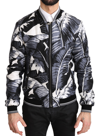 DOLCE & GABBANA DOLCE & GABBANA SILK BANANA LEAF PRINT BOMBER MEN'S JACKET