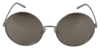 Dolce & Gabbana Silver Plated Round Gray Le Nses Women Sunglasses In Silver