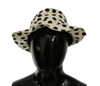 Dolce & Gabbana White 100% Cotton Polka Dot Design Trilby Hat In White