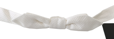 DOLCE & GABBANA DOLCE & GABBANA ELEGANT WHITE SILK BOW MEN'S TIE