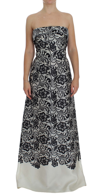 DOLCE & GABBANA DOLCE & GABBANA ELEGANT SILK LACE CORSET MAXI WOMEN'S DRESS