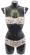 DOLCE & GABBANA DOLCE & GABBANA WHITE SAILOR BRA PANTY STRETCH WOMEN'S UNDERWEAR