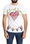 Dolce & Gabbana White Saint Valentine Print Cotton Men T-shirt In White