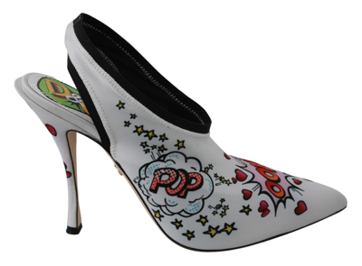 Dolce & Gabbana White Wow Neoprene Stretch Pumps Shoes