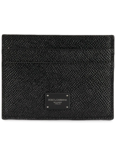 Dolce & Gabbana Dolce E Gabbana Men's Black Leather Card Holder