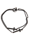 Dsquared2 Black Varnished Metal Bracelet In Black
