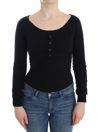 ERMANNO SCERVINO ERMANNO SCERVINO BLACK CASHMERE CARDIGAN WOMEN'S SWEATER