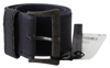 Ermanno Scervino Black Navy Blue Wide Square Rustic Buckle Belt In Blue
