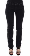 ERMANNO SCERVINO ERMANNO SCERVINO BLACK SLIM JEANS DENIM PANTS SKINNY WOMEN'S STRETCH