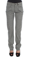 Ermanno Scervino Women   Checkered Cotton Casual Pants In Black/white