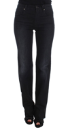 Ermanno Scervino Cotton Blend Slim Fit Bootcut Women's Jeans In Blue