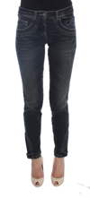 Ermanno Scervino Cotton Blend Slim Fit Women's Jeans In Blue