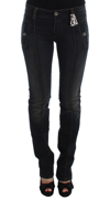 Ermanno Scervino Wash Cotton Slim Fit Women's Jeans In Blue