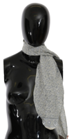 Ermanno Scervino Cotton Beige Blue Fantasy Print Scarf In Beige