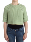 ERMANNO SCERVINO ERMANNO SCERVINO GREEN CROPPED KNIT SWEATER KNITTED WOMEN'S JUMPER