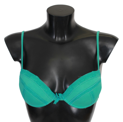 Ermanno Scervino Push Up Bra Cotton Underwear Everyday Style In Green