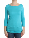 ERMANNO SCERVINO ERMANNO SCERVINO LINGERIE BLUE TOP BLOUSE JUMPER MODAL WOMEN'S SOLID