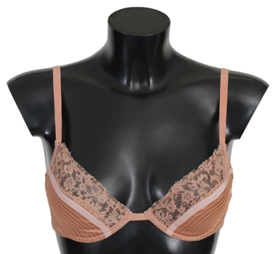 Ermanno Scervino Women  Nude Lace Push Up Silk Underwear In Multicolor