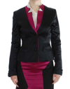 EXTE EXTE BLACK PINK STRETCH BLAZER WOMEN'S JACKET