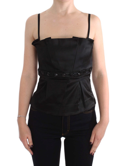 Exte Tank Party Evening Top Blouse In Black