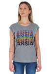 FRANKIE MORELLO FRANKIE MORELLO GRAY COTTON TOPS &AMP; WOMEN'S T-SHIRT