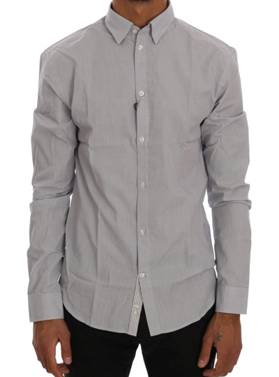 Frankie Morello Check Casual Cotton Regular Fit Shirt In Blue